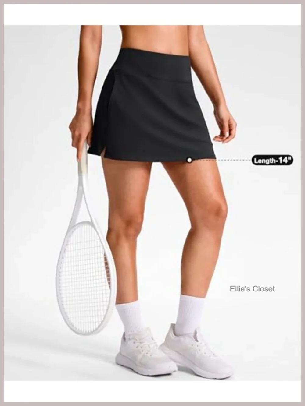High Waisted Skort with Pockets, Side Slits, Built-in Shorts, A Line, Athletic